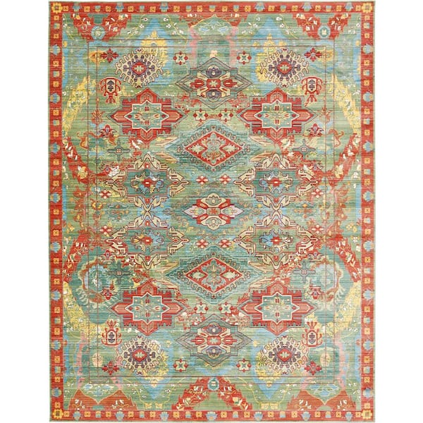 Unique Loom Austin Cavatina Green 9' 0 x 12' 0 Area Rug