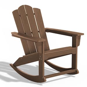 Classic Outdoor Plastic Rocking Chair in Brown