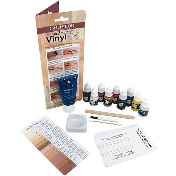 Calflor Vinylfix Vinyl Flooring Repair, Liquid Leather Vinyl Floor And Tile Repair Kit