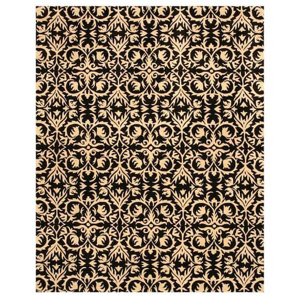 Black 4 ft. x 6 ft. Hand-Tufted Wool/Viscose Contemporary Morgan Rug Area Rug