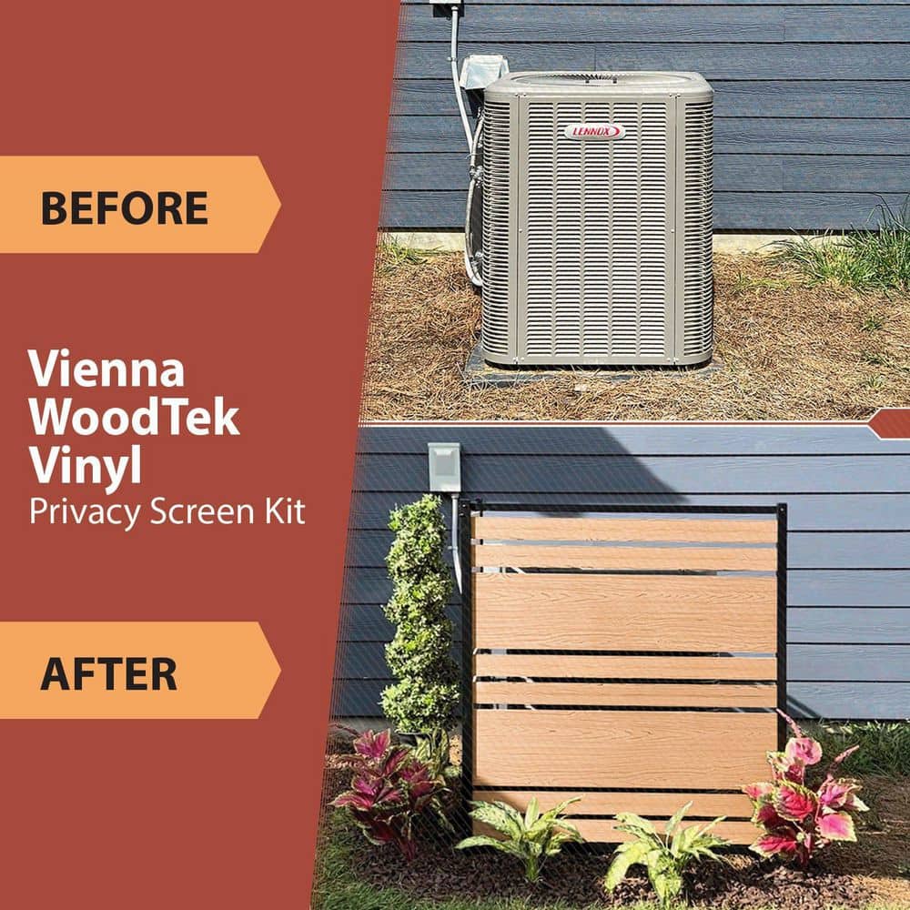 Vienna Cedar Brown WoodTek Vinyl Privacy Screen Panels