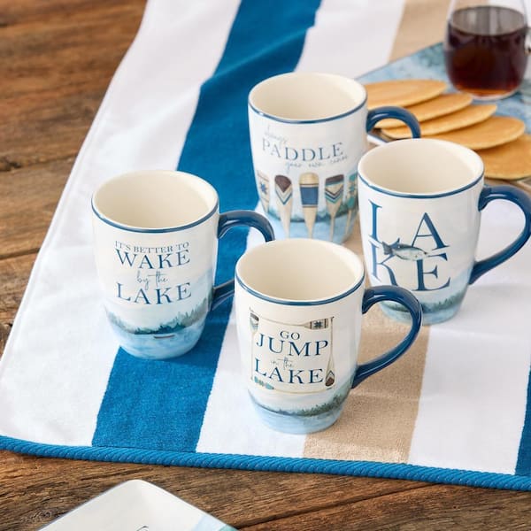Certified International 4-Pc. Wake At The Lake Mug Set, Multi, 14 oz