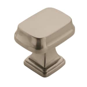 Revitalize 1-1/4 in. (32mm) Traditional Satin Nickel Rectangle Cabinet Knob