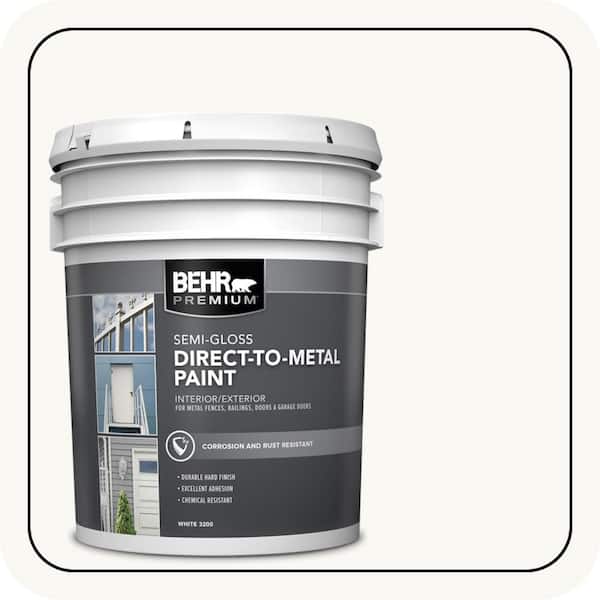 5 gal. White Semi-Gloss Direct-to-Metal Interior/Exterior Paint