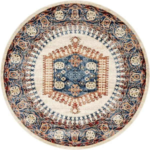 Unique Loom Utopia Larissa Cream 7' 0 x 7' 1 Area Rug