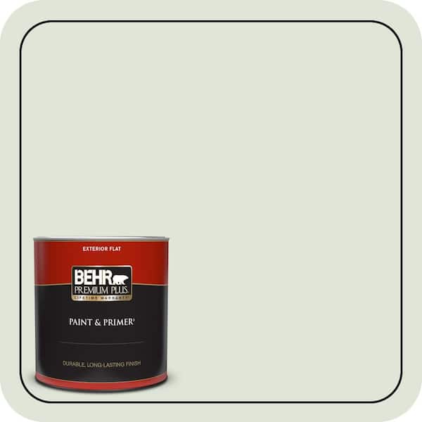 BEHR PREMIUM PLUS 1 qt. #S390-1 Sounds of Nature Flat Exterior Paint & Primer