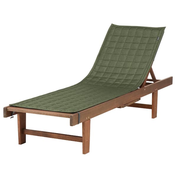 Classic Accessories Montlake FadeSafe 80 in. L x 26 in. W Heather Fern Patio Chaise Lounge Slipcover