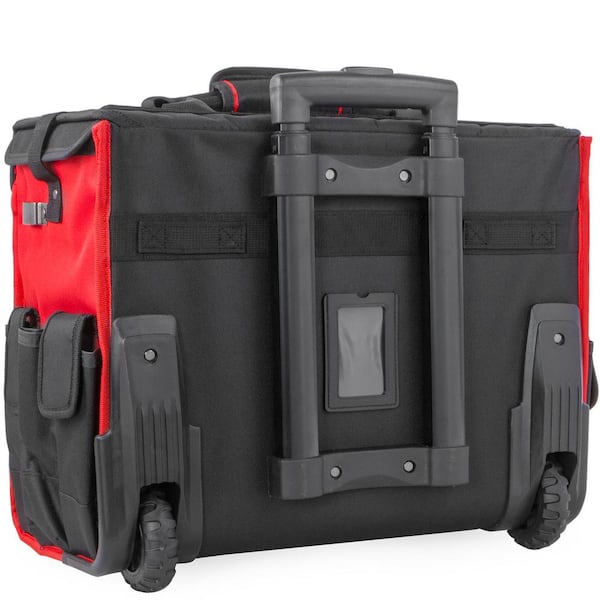 XtremepowerUS 11 in. x 18 in. Jobsite Rolling Tote Tool Bag 