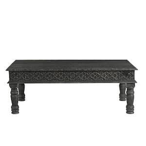 Mariana 51 in. Black Rectangle Wood Coffee Table