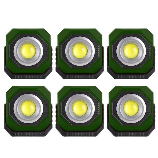500 Lumen LED Rechargeable Solar Work Light with Magnetic Base, Charge by USB/Solar-12 Pack