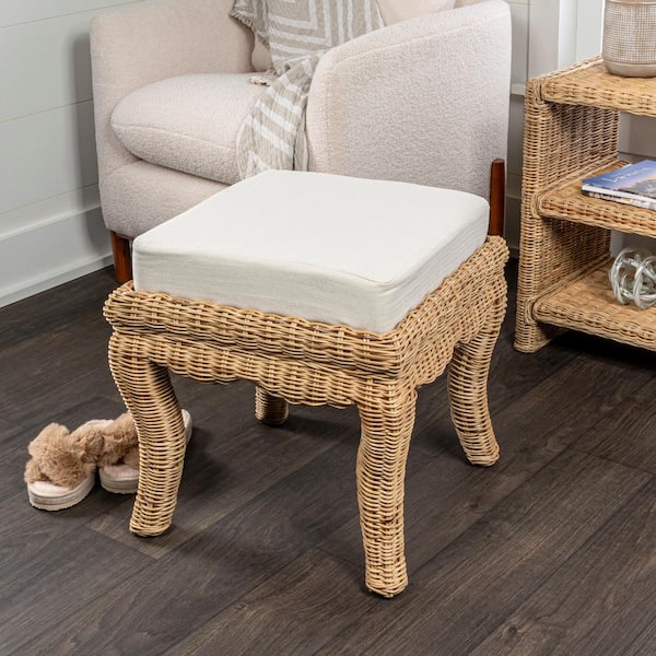 Wicker vanity stool new arrivals