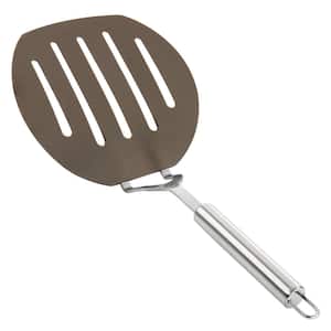 Nylon Wide Slotted Pancake Turner in Taupe