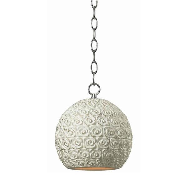 Home Decorators Collection Tavelle Weathered White Pendant