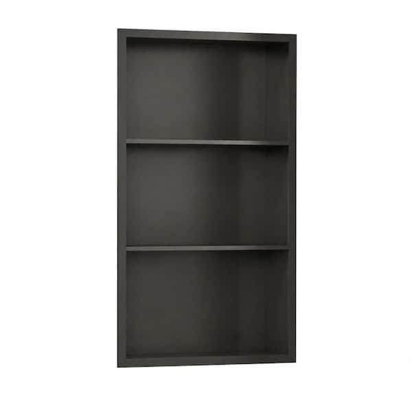 14 in. x 24 in. Recessed Medicine Cabinet with 3-Tier Shelves, 304 Stainless Steel Bathroom Wall Niche