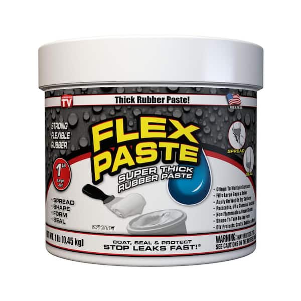 FLEX SEAL FAMILY OF PRODUCTS Flex Paste 16 oz. White Interior/Exterior  Multipurpose Sealant PFSWHTR16 - The Home Depot