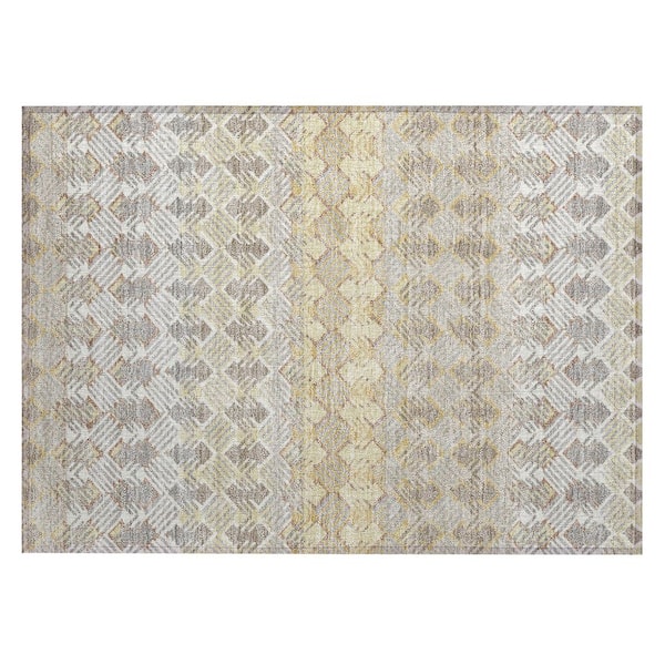 Chantille Machine Washable Indoor/Outdoor Abstract ACN2773 Wheat 2 ft. x 3 ft. Accent Rug
