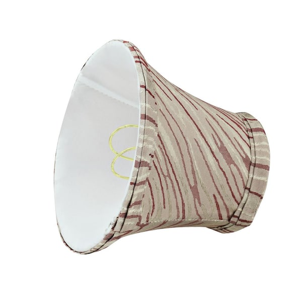 Aspen Creative Corporation 5 in. x 4 in. Off White/Red Bell Lamp Shade (2-Pack)-30006-2 - The Home Depot