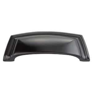 Modus Collection Cup 3-3/4 in. (96 mm) Center-to-Center Matte Black Cabinet Door and Drawer Pull