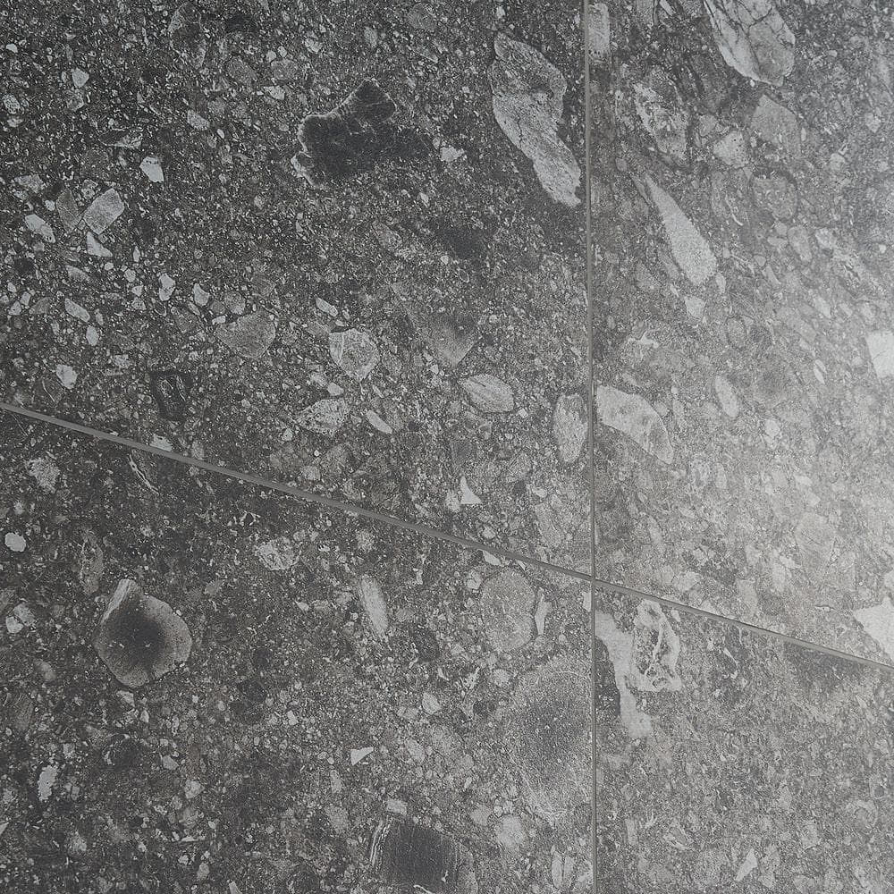 Venitia Large Format Matte Gray Porcelain Floor and Wall Tile