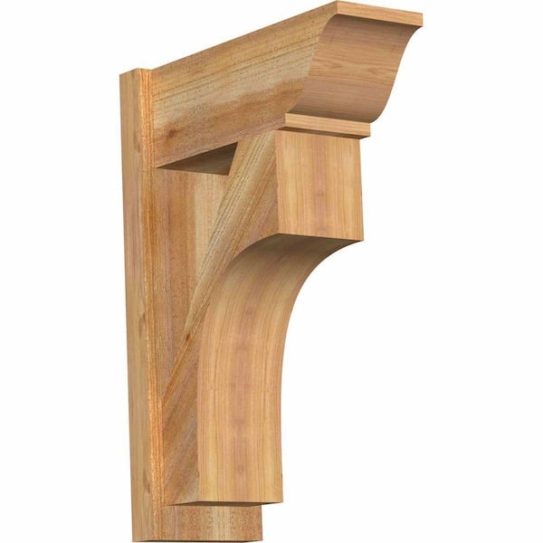 Ekena Millwork 8 in. x 28 in. x 20 in. Western Red Cedar Westlake Traditional Rough Sawn Outlooker