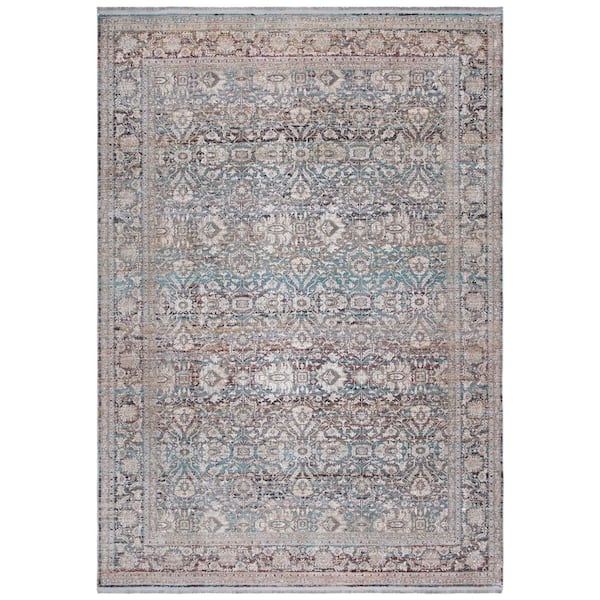 Signature 7 ft. x 10 ft. Turquoise/Beige Persian Area Rug