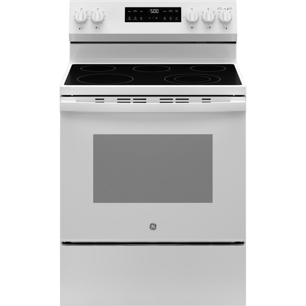 White 30" Free-Standing Electric Range with Self-Cleaning