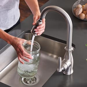 Brantford Single-Handle Pull-Down Sprayer Kitchen Faucet with Reflex and Power Boost in Spot Resist Stainless