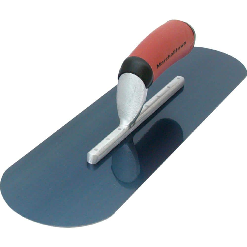 MARSHALLTOWN 16 in. x 3 in. Blue Steel Pool Trowel - DuraSoft Handle ...