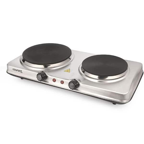 Courant 9.45-in 2 Elements Stainless Steel Electric Hot Plate in