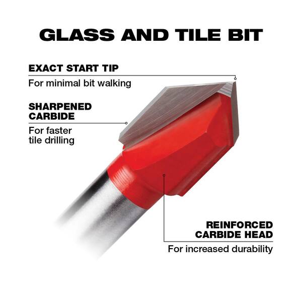 Milwaukee Carbide Glass and Tile Bit 