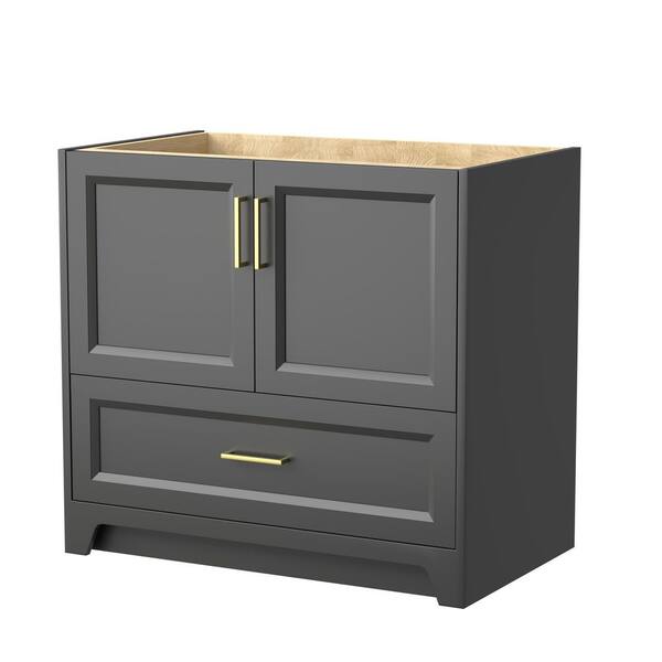 ●ONE BRILLIANT● JayyOB480Grey Jayy-OB480-Grey Zeafive Gey 36 in. Bath Vanity Cabinet without Top Solid