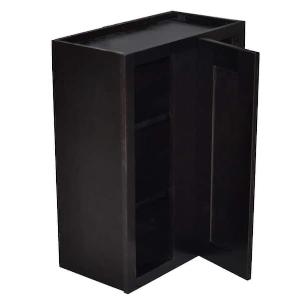 Design House Brookings Solid Wood Ready to Assemble Shaker 24 in. x 36 in. x 12 in. 1 Door Blind Wall Kitchen Cabinet in Espresso