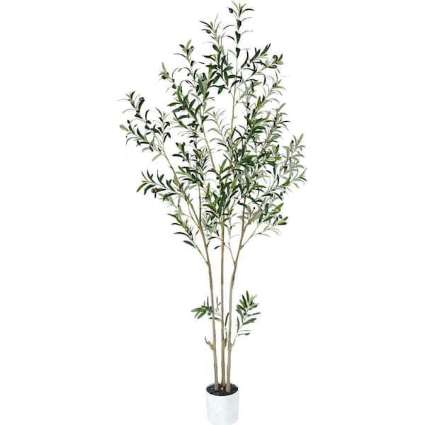 Cubilan 7 ft. (84 in. ) Green Artificial Olive Tree Plants