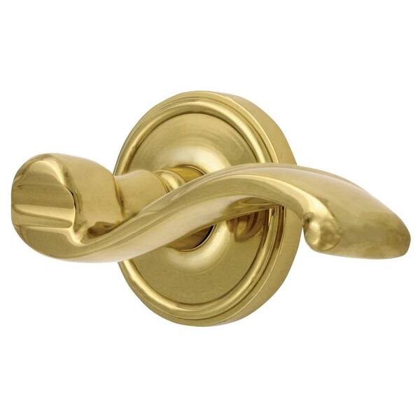 Grandeur Georgetown Rosette Polished Brass with Passage Right Handed Portofino Lever
