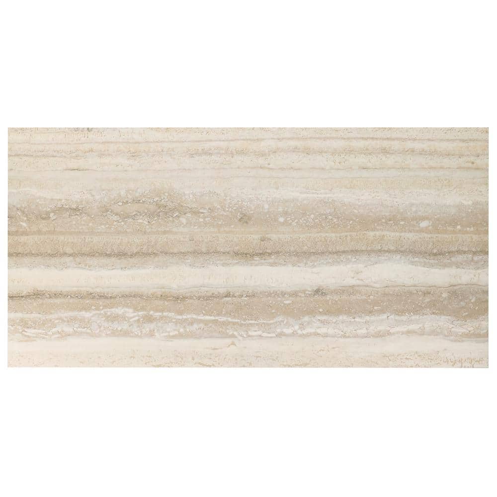Imperia Travertine Beige 8 in. x 0.25 in. Stone Look Satin Porcelain Floor and Wall Tile Sample price history on PriceWatchPro