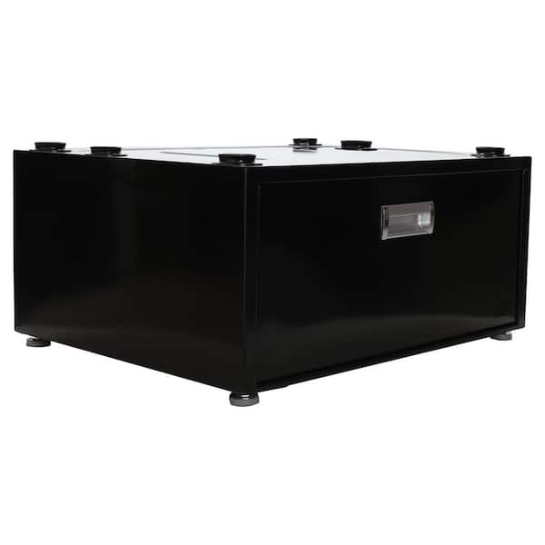 Equator 23.6 in. High Laundry Pedestal in 10 in. with Drawer in Black