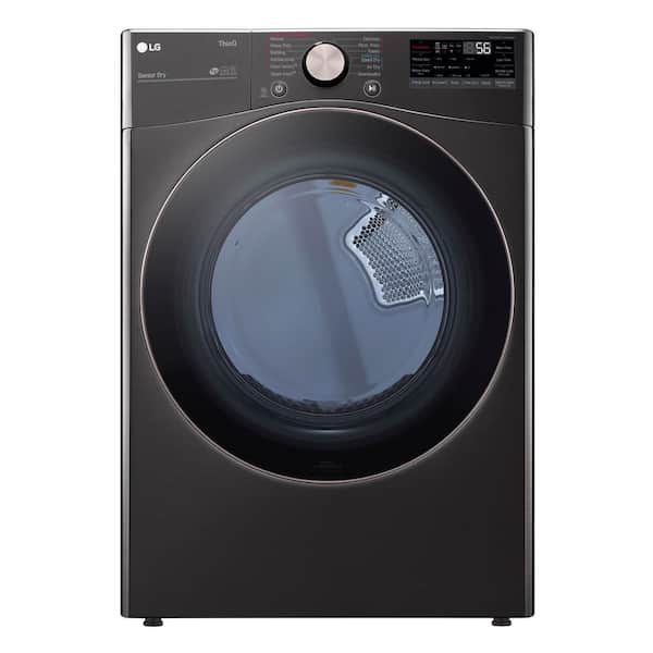 シセルリノ　 Dryer ブラック LG 7.4 Cu. Ft. Vented SMART Stackable Electric Dryer in