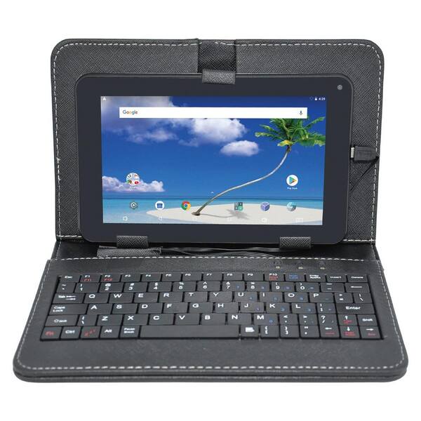 PROSCAN 10.1 in. Quad Core Android 7.1 Tablet with Case, Keyboard and Camer