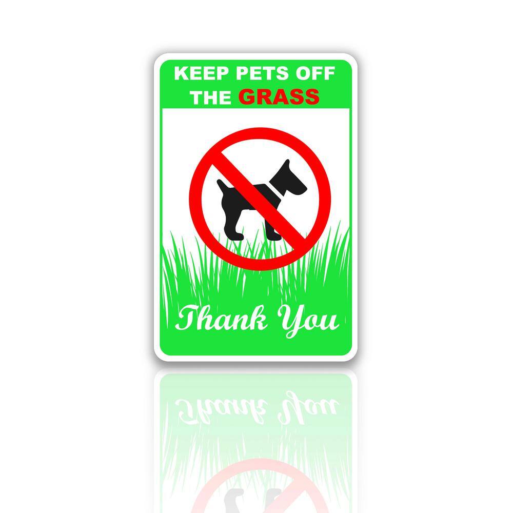 Promodor 12 In X 8 In Keep Pets Dogs Off The Grass Plastic Sign Pse 0023 The Home Depot