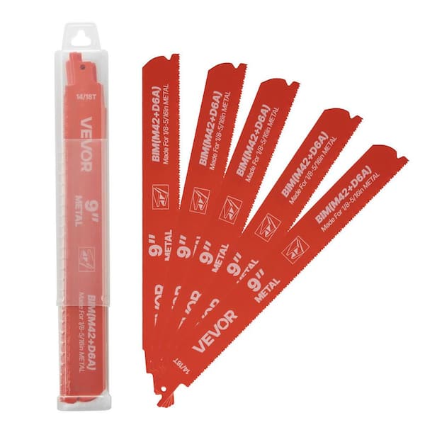 Reciprocating Saw Blades, 25 Pack, 14/18 TPI Bi-Metal Reciprocating Saw Blade Set with Universal Shank, Sharp Teeth