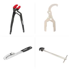 4-Piece Plumbers Soft Jaw Pliers and Wrench Set