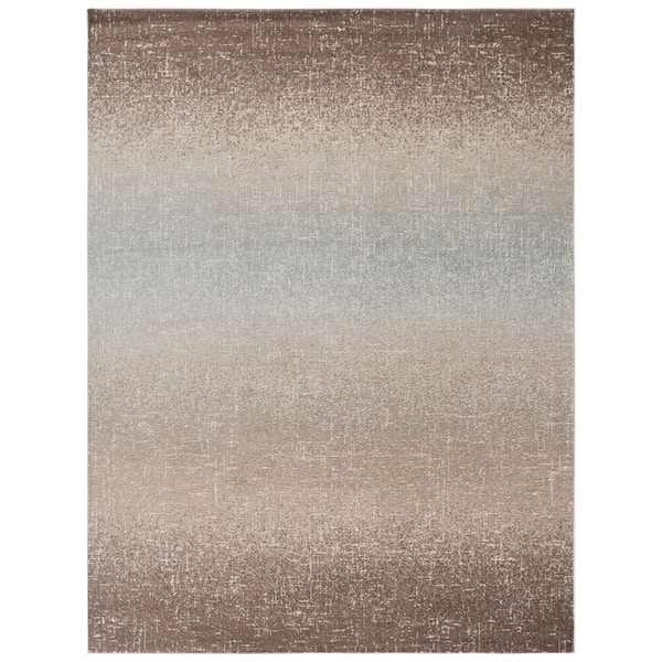 Madison 8 ft. x 10 ft. Light Brown Ombre Area Rug