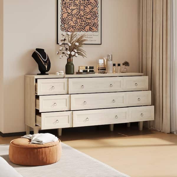 beige modern dresser Antonella Double Dresser in Antonella Beige main image 0