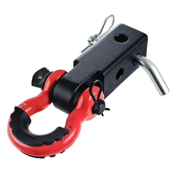 Shackle Hitch Receiver 2 in. 65900 lbs. Breaking Strength D Ring Shackle with Trailer Hitch Lock Pin Towing Accessories