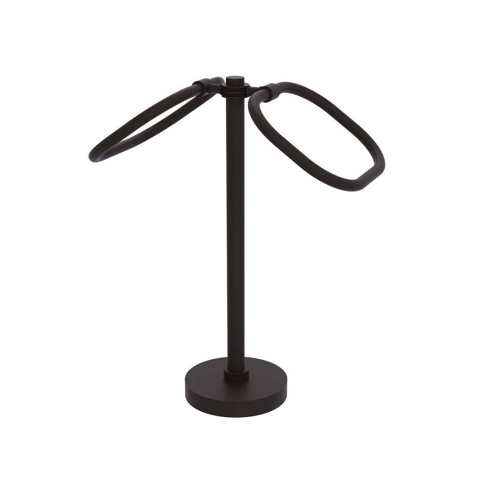Freestanding 2-Ring Oval Towel Ring with Dotted Accents in Oil Rubbed Bronze price history on PriceWatchPro