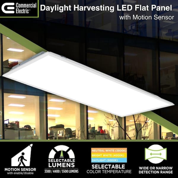 Commercial Electric 2 ft. x 4 ft. Daylight Harvesting Motion