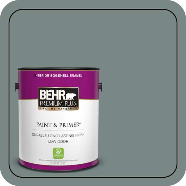 BEHR PREMIUM PLUS 1 gal. #PPU12-16 Juniper Ash Eggshell Enamel Low Odor Interior Paint & Primer
