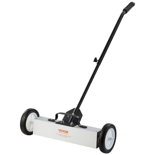 18 in. Manual Floor Sweeper Large Magnet Pickup Sweeper: 45 lbs. Capacity, Push-Type for Workshop/Garage/Yard