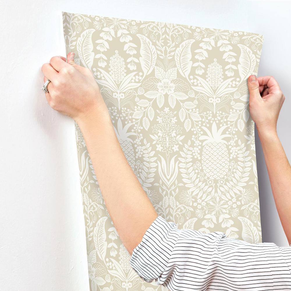 Linen Beige Pineapple Damask Non-Pasted Wallpaper