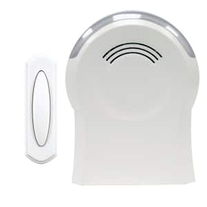 Hampton Bay Wireless Plug-In Doorbell Kit with Wireless Push Button, White  with Gray Fabric HB-7315-00 - The Home Depot